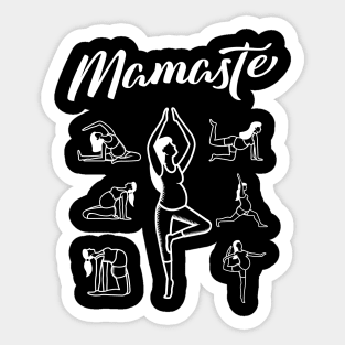 Funny Mom Yoga Pregnant - Mamaste Sticker